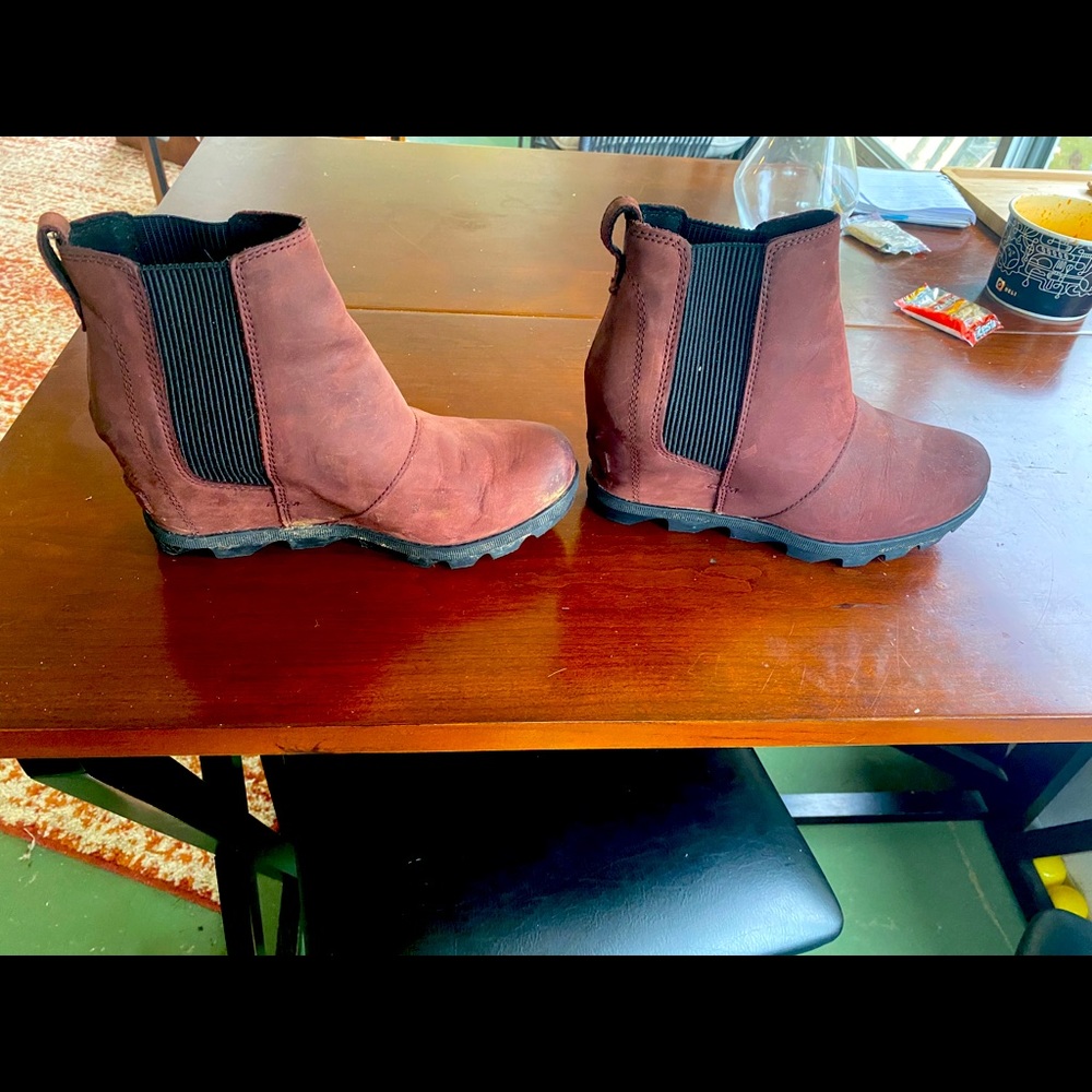 Sorel after hours wedge bootie